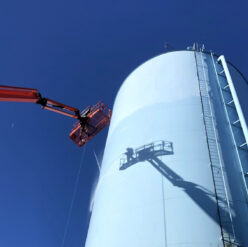 Ohio Municipal water tower cleaning