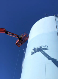 Ohio Municipal water tower cleaning