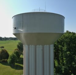 Ohio Drone water tower cleaning